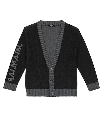 Cardigan con intarsi del logo | Balmain Kids