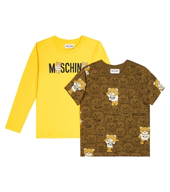 코튼 저지 탑 & 티셔츠 세트 | Moschino Kids
