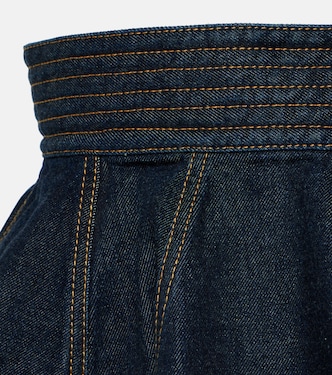 Cinturón en denim con péplum | Alaïa