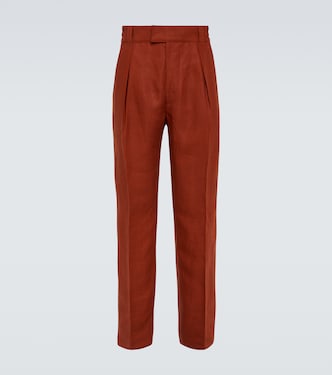 Reinga linen straight pants | Loro Piana