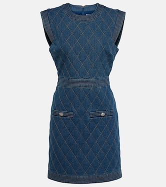 Ginny quilted denim minidress | Veronica Beard