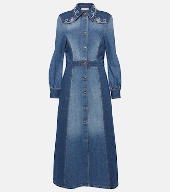 Abito chemisier di jeans con ricamo | Chloé