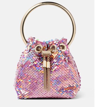 Secchiello Bon Bon Micro con paillettes | Jimmy Choo