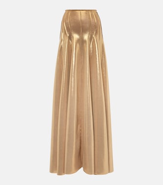 Grace high-rise lamé maxi skirt | Norma Kamali