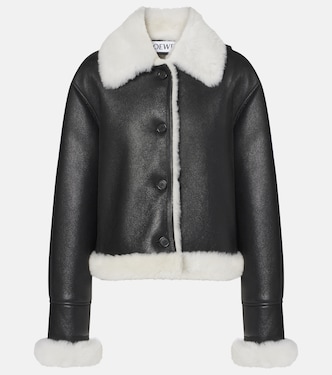 Giacca in pelle con shearling | Loewe