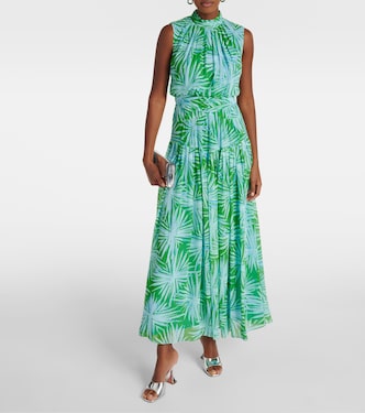 Menon printed draped maxi dress | Diane von Furstenberg