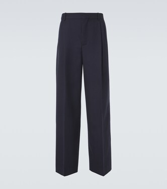 Pantaloni a gamba larga in lana | Loewe