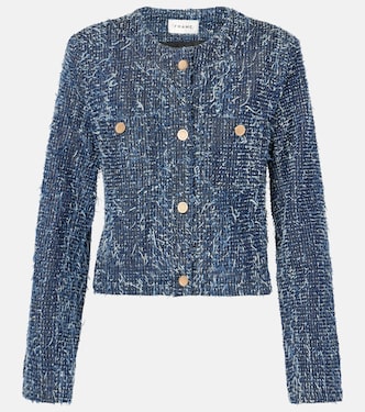 Cropped denim bouclé jacket | Frame