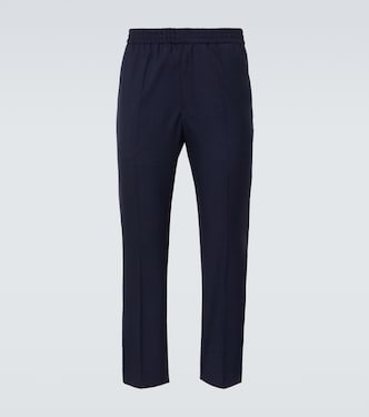 Virgin wool canvas straight pants | Ami Paris