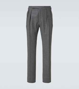 Wool flannel straight pants | Ralph Lauren Purple Label