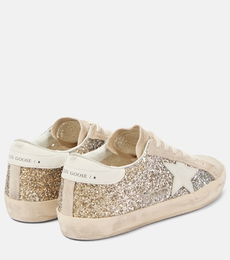 Super-Star glitter leather sneakers | Golden Goose