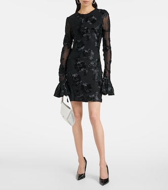 Floral embroidered mesh minidress | Rotate