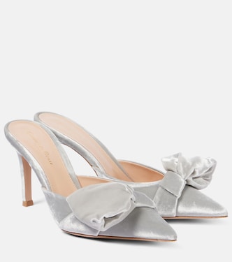 85 bow-detail velvet mules | Gianvito Rossi