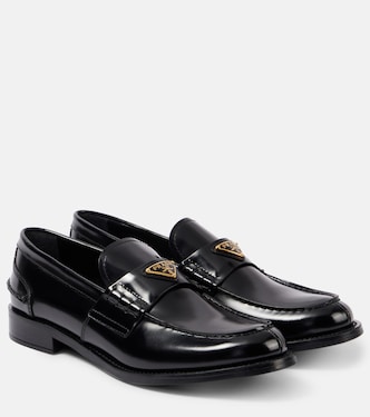 Mocassini in pelle con logo | Prada