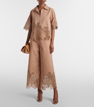 Top in gabardine con ricamo | Elie Saab