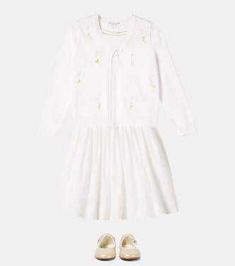 Cardigan Esmia in cotone con ricamo | Bonpoint