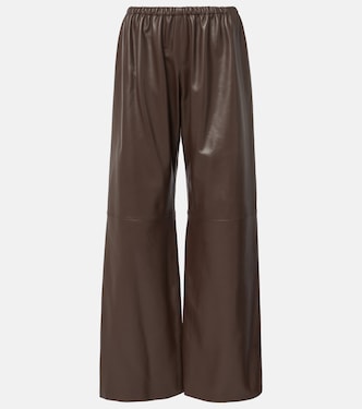 Weite Hose Olan aus Leder | Nour Hammour