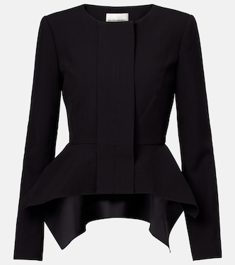 Chaqueta de crepé con peplum | Roland Mouret