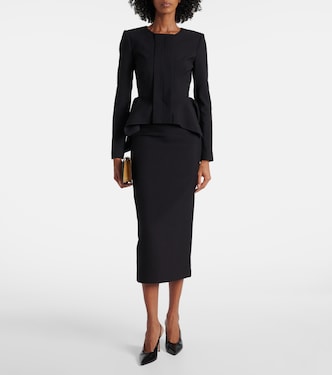 Giacca in crêpe con peplum | Roland Mouret