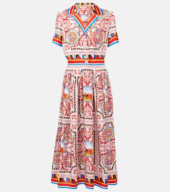 Printed silk midi dress | Dolce&Gabbana