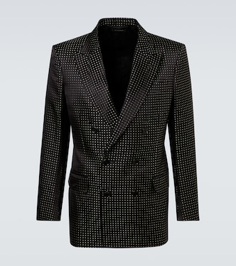 Chaqueta de traje de seda con lunares | Tom Ford