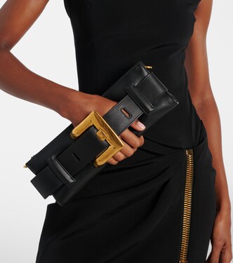 Anthem leather clutch | Balmain