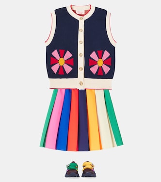Gonna a pieghe con logo | Bobo Choses