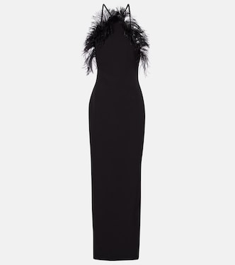 Feather-trimmed gown | The Attico