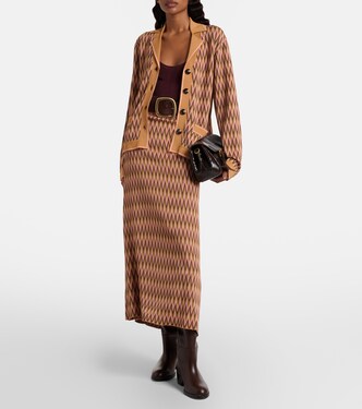 Brandy 자카드 미디 스커트 | Rixo