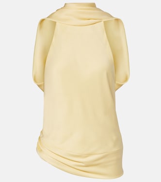 Samira caped satin top | Simkhai