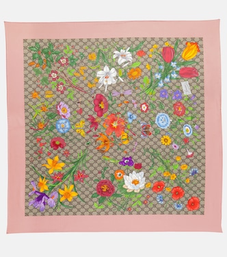 Foulard in seta GG Flora | Gucci