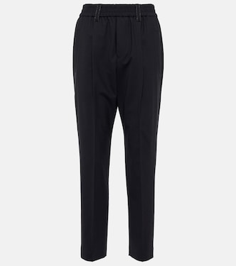 High-rise wool-blend pants | Brunello Cucinelli