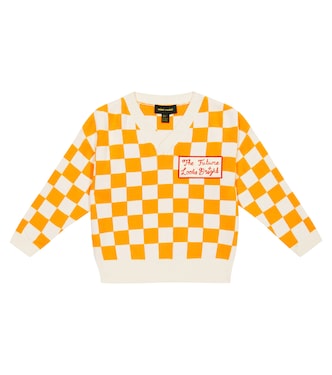 Pull en coton à carreaux | Mini Rodini