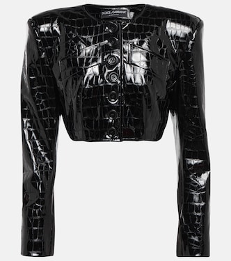 Animal-print cropped jacket | Dolce&Gabbana