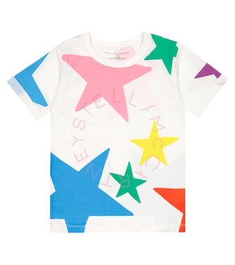 T-shirt in jersey di cotone con logo | Stella McCartney Kids