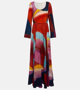 Robe longue imprimée en soie | Chloé