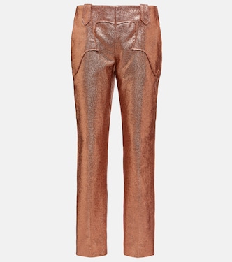 Iridescent sable straight-leg pants | Tom Ford