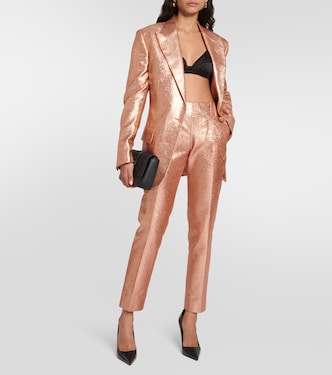 Iridescent sable straight-leg pants | Tom Ford