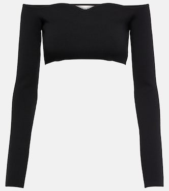 Crop top en mezcla de lana sin hombros | Nina Ricci