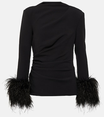 Feather-trimmed top | Safiyaa