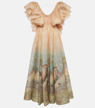 Robe Lyrical aus Leinen und Seide | Zimmermann