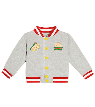 Cardigan in jersey di cotone con stampa | Stella McCartney Kids