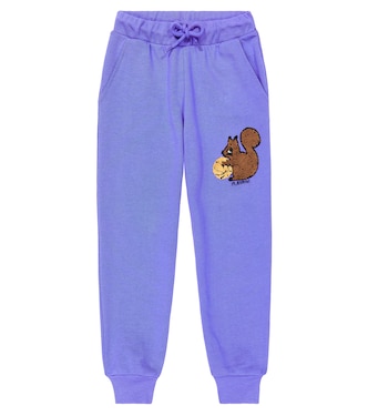 Squirrel cotton chenille sweatpants | Mini Rodini