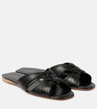 Pantoletten Soft Knot aus Satin | The Row