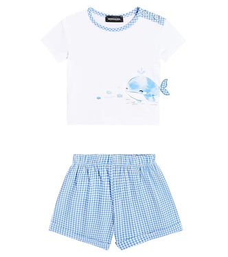 Bebé - set de camiseta y shorts algodón | Monnalisa