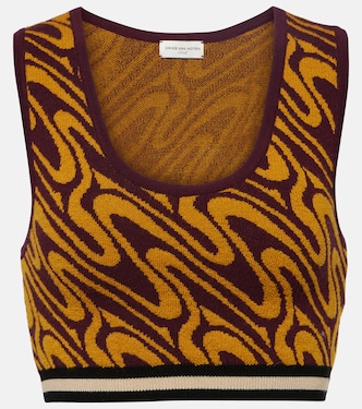 Top cropped in jacquard | Dries Van Noten
