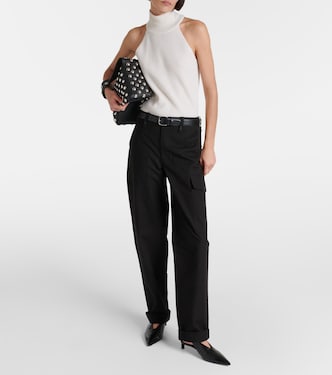 Pantalon droit White Label Octavia en coton et lin | Proenza Schouler