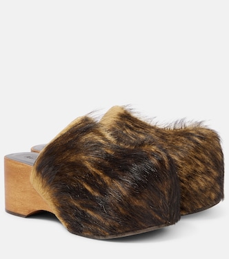 Mules en cuir façon poulain | Acne Studios