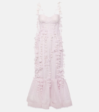 Abito midi in lino e seta | Zimmermann
