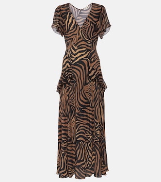 Evie printed silk midi dress | Rixo